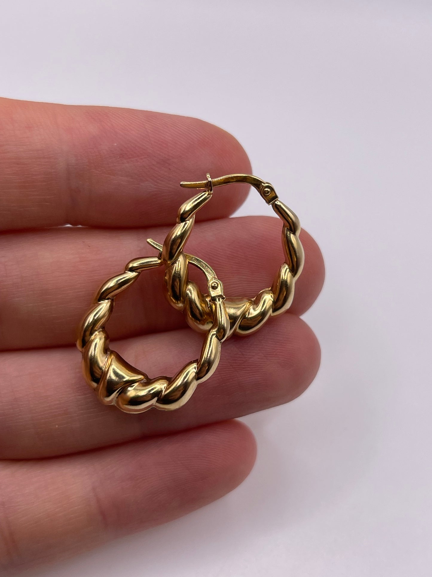 9ct gold creole earrings