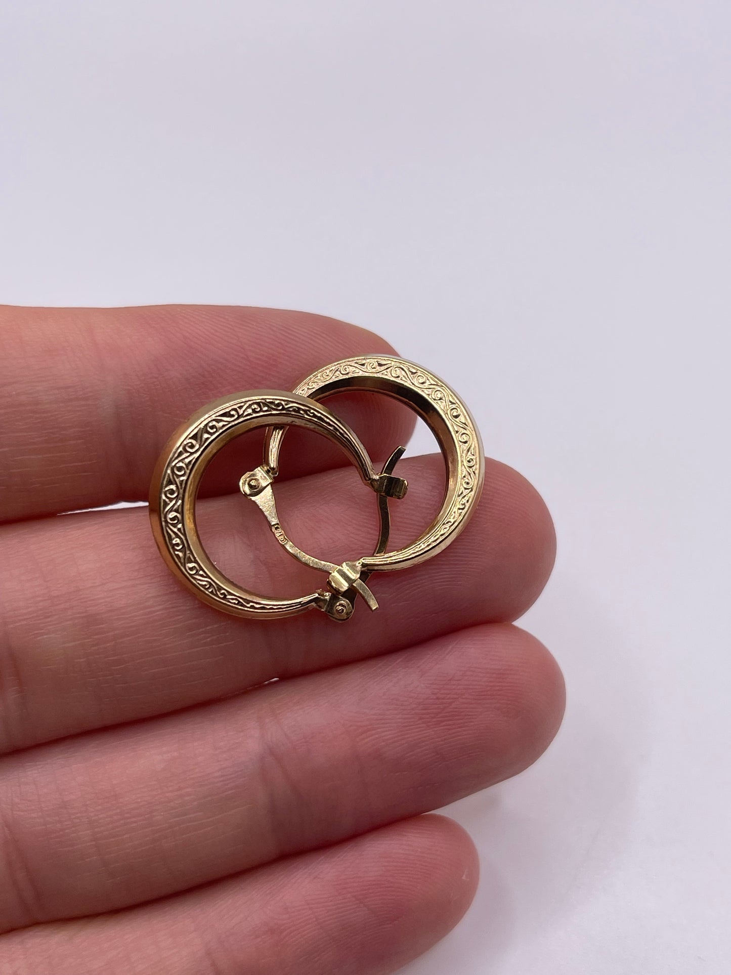9ct gold creole earrings