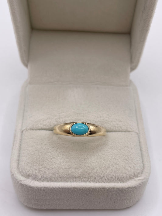 9ct gold turquoise ring