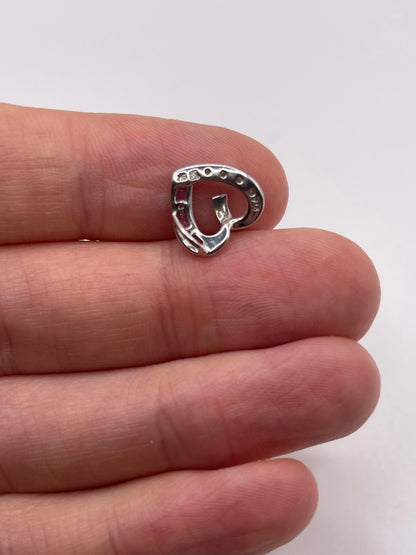 9ct white gold pink sapphire  and diamond pendant