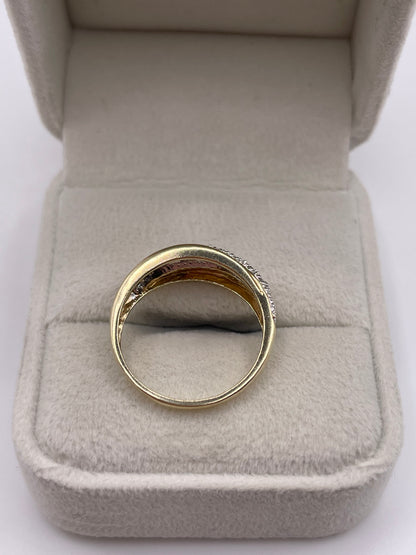 9ct gold diamond cluster ring