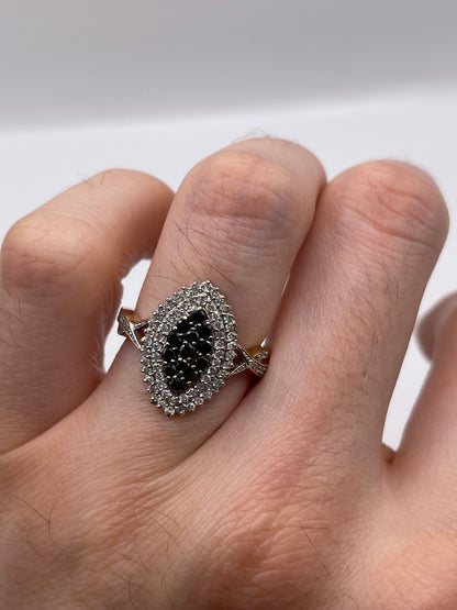 9ct gold diamond cluster ring