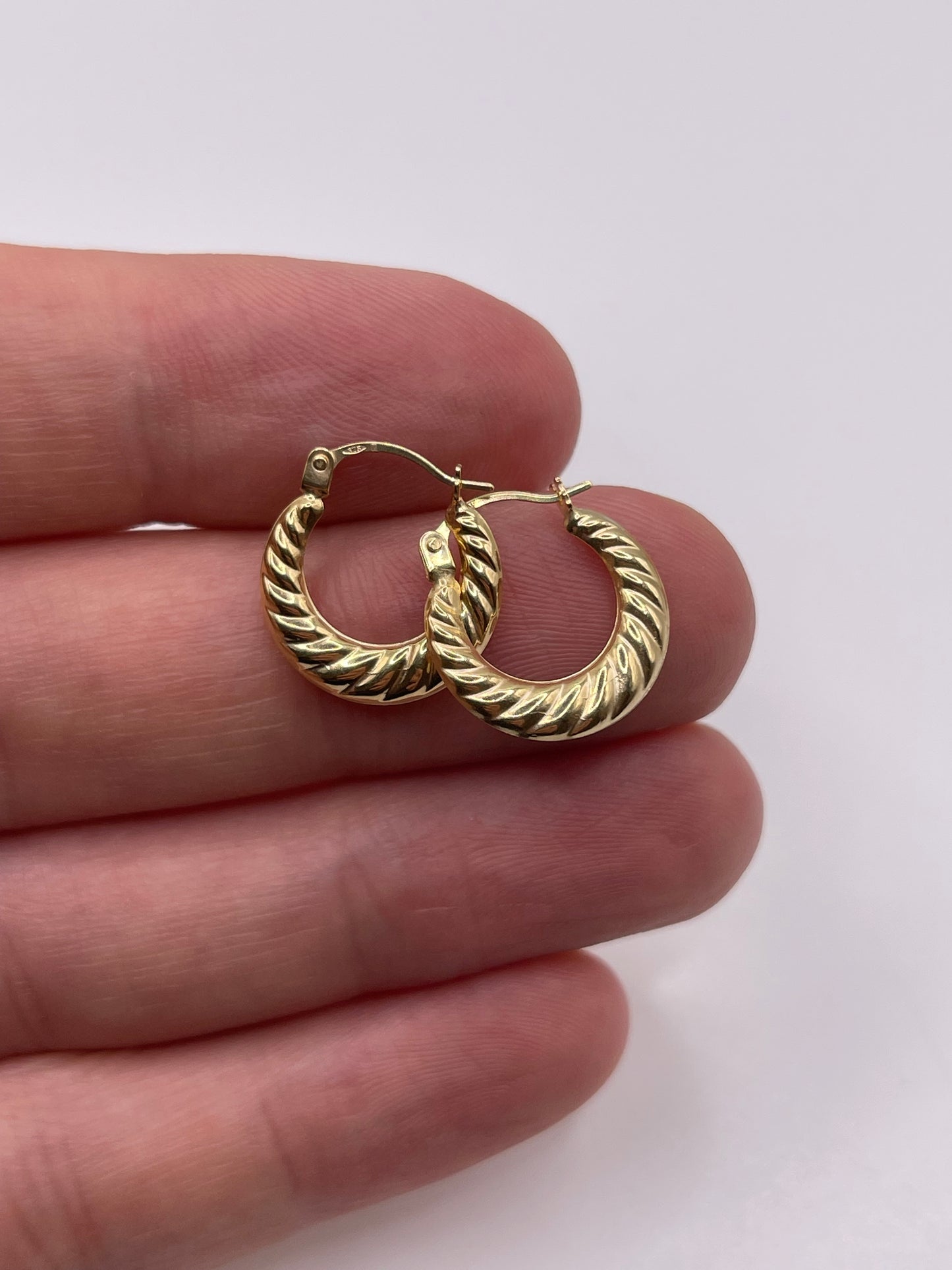 9ct gold creole earrings