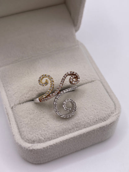 9ct white gold diamond cluster ring