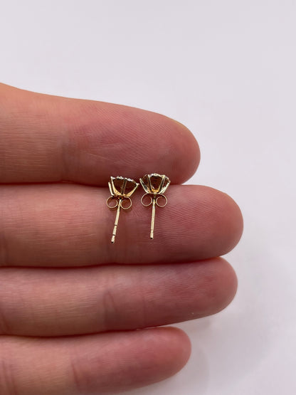 9ct gold diamond earrings