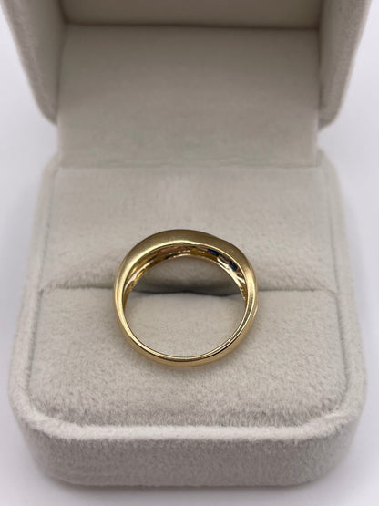 9ct gold sapphire and diamond ring