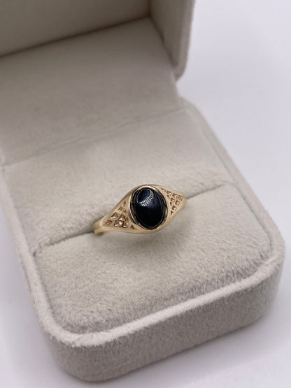 9ct gold onyx signet ring