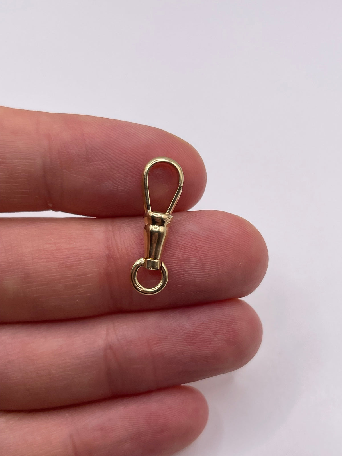 9ct gold swivel dog clip 12
