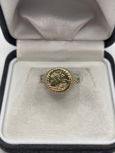 Load image into Gallery viewer, 9ct gold medallion ring
