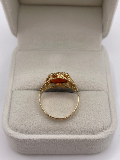 9ct gold cameo ring