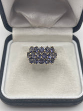 Load image into Gallery viewer, 9ct gold iolite cluster ring
