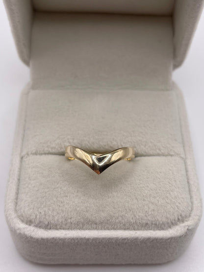 9ct gold wishbone ring