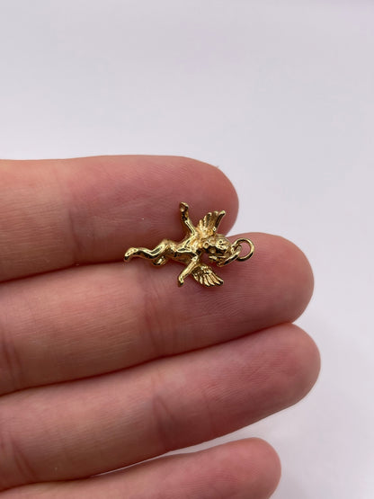 9ct gold cherub charm