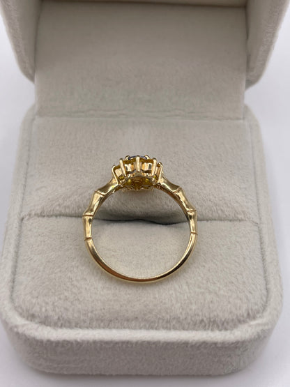 9ct gold sapphire cluster ring