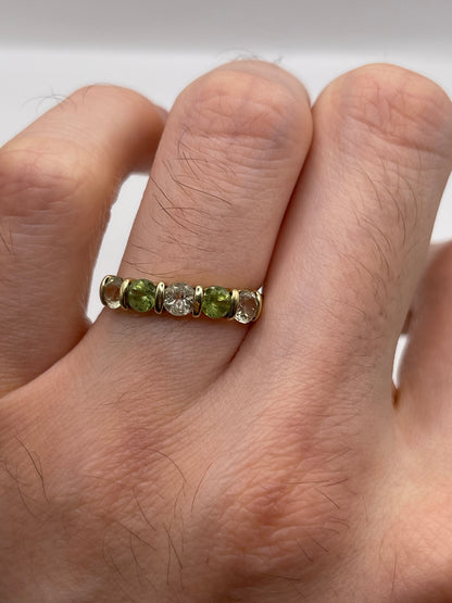 9ct gold quartz cluster ring