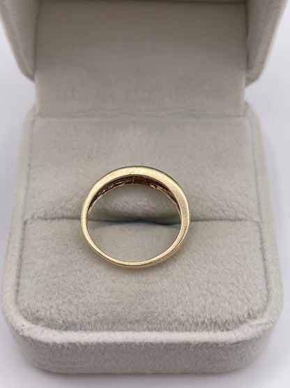 9ct gold diamond cluster ring
