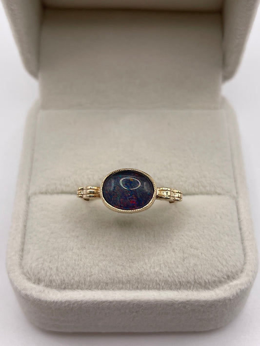 9ct gold opal triplet ring