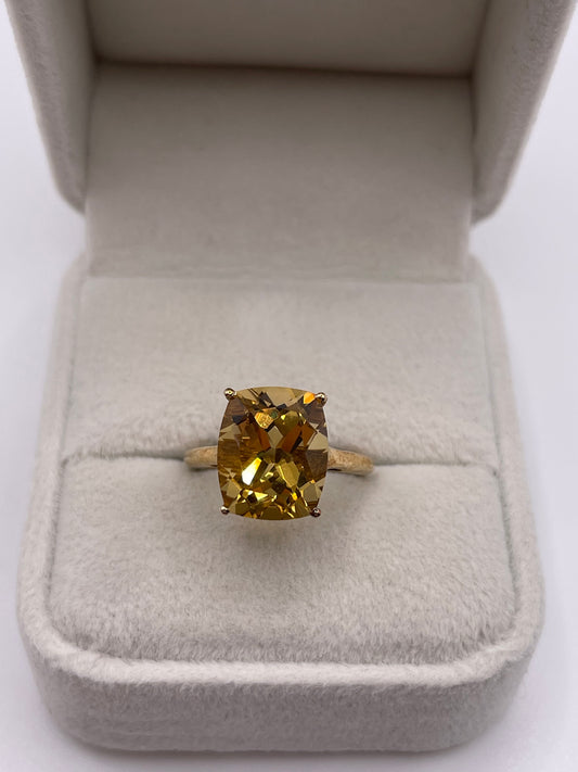 9ct gold citrine ring