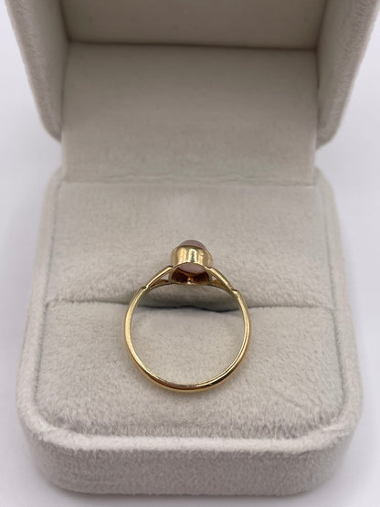 9ct gold rose quartz ring