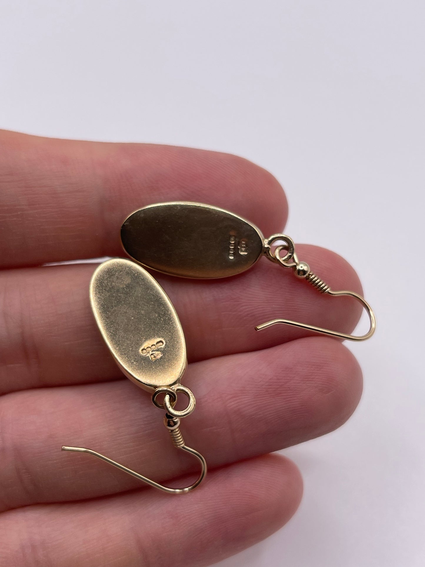 9ct gold blue John earrings