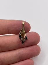 Load image into Gallery viewer, 9ct gold sapphire and diamond pendant
