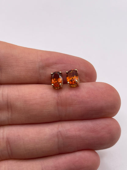 9ct gold citrine earrings