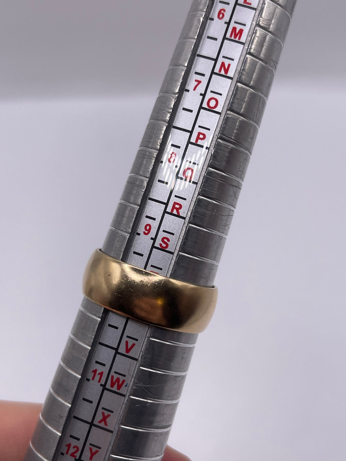 9ct gold diamond initial M ring