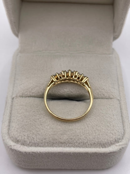 14ct gold diamond cluster ring