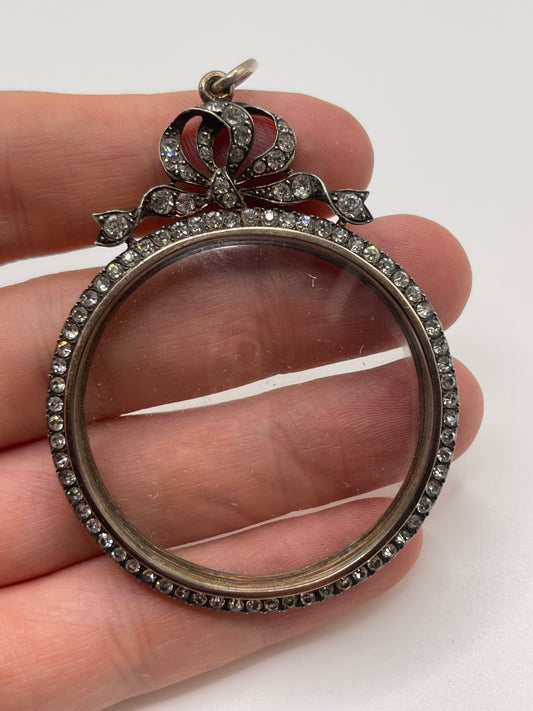 Antique silver paste locket