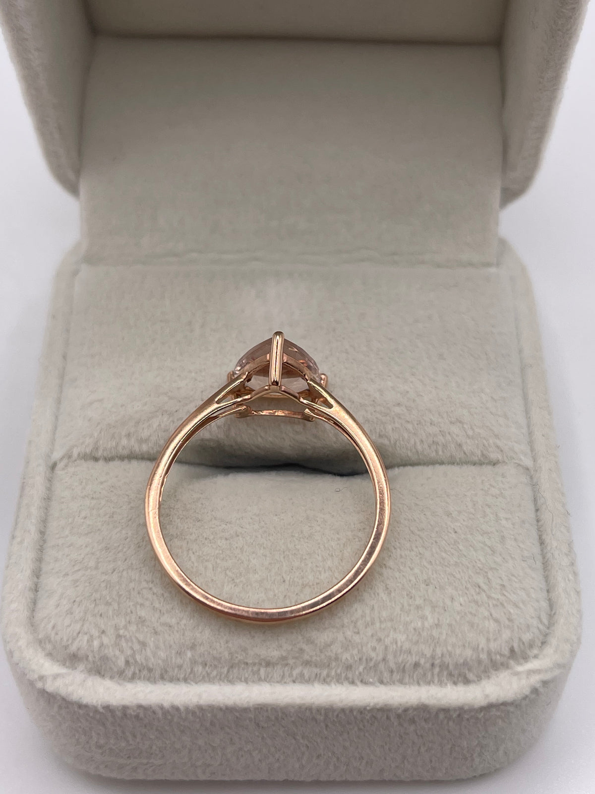 9ct rose gold morganite ring