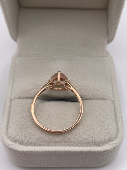 9ct rose gold morganite ring