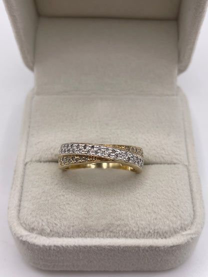 9ct gold diamond cluster ring