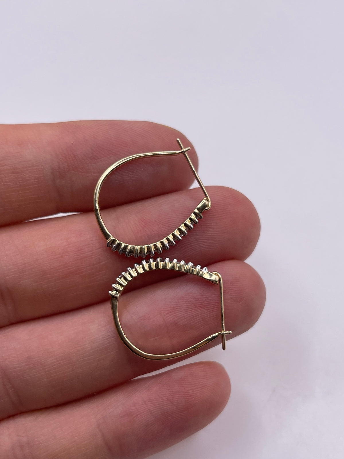 9ct gold diamond earrings