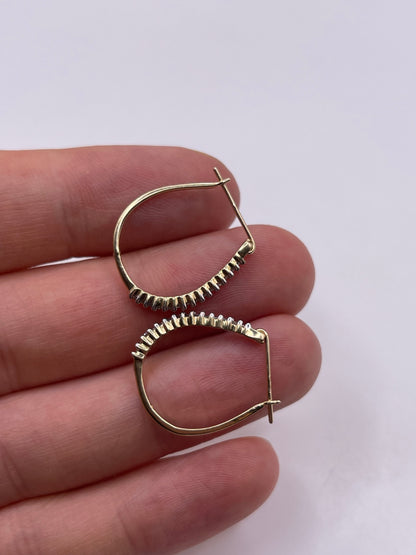 9ct gold diamond earrings