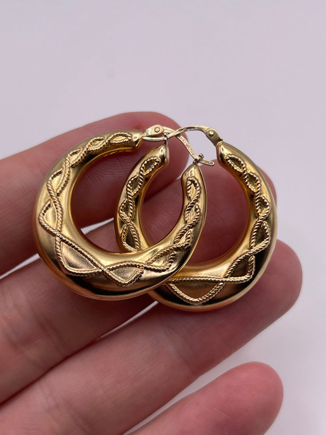 9ct gold creole earrings