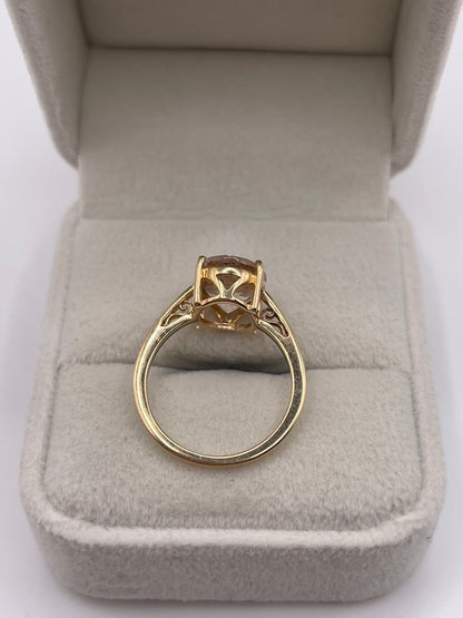 9ct gold morganite ring