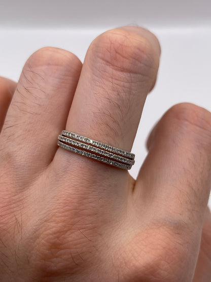 9ct white gold diamond ring