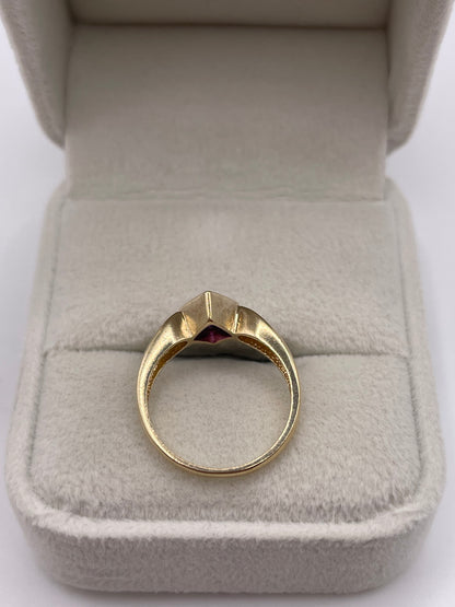 9ct gold amethyst ring
