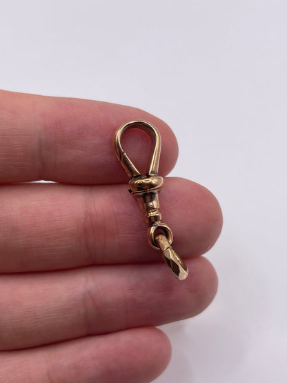 9ct rose gold dog clip 1