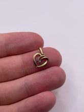 Load image into Gallery viewer, 9ct gold diamond heart pendant
