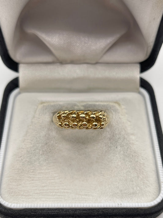9ct gold keepers ring