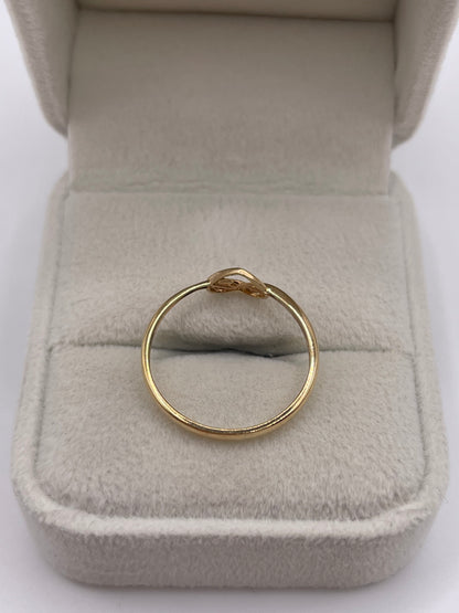 9ct gold heart knot ring
