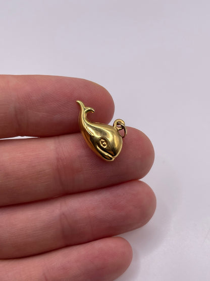 9ct gold whale charm