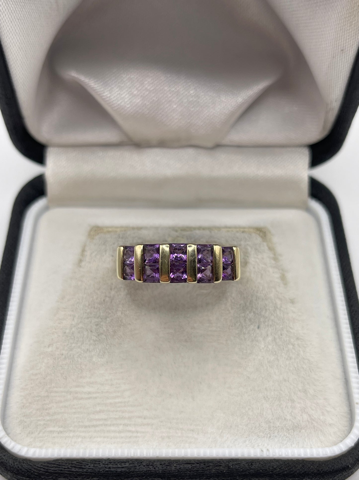 9ct gold amethyst ring