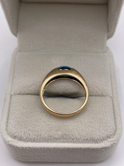 9ct gold blue topaz ring