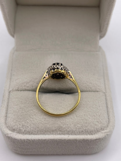 18ct gold sapphire and diamond ring
