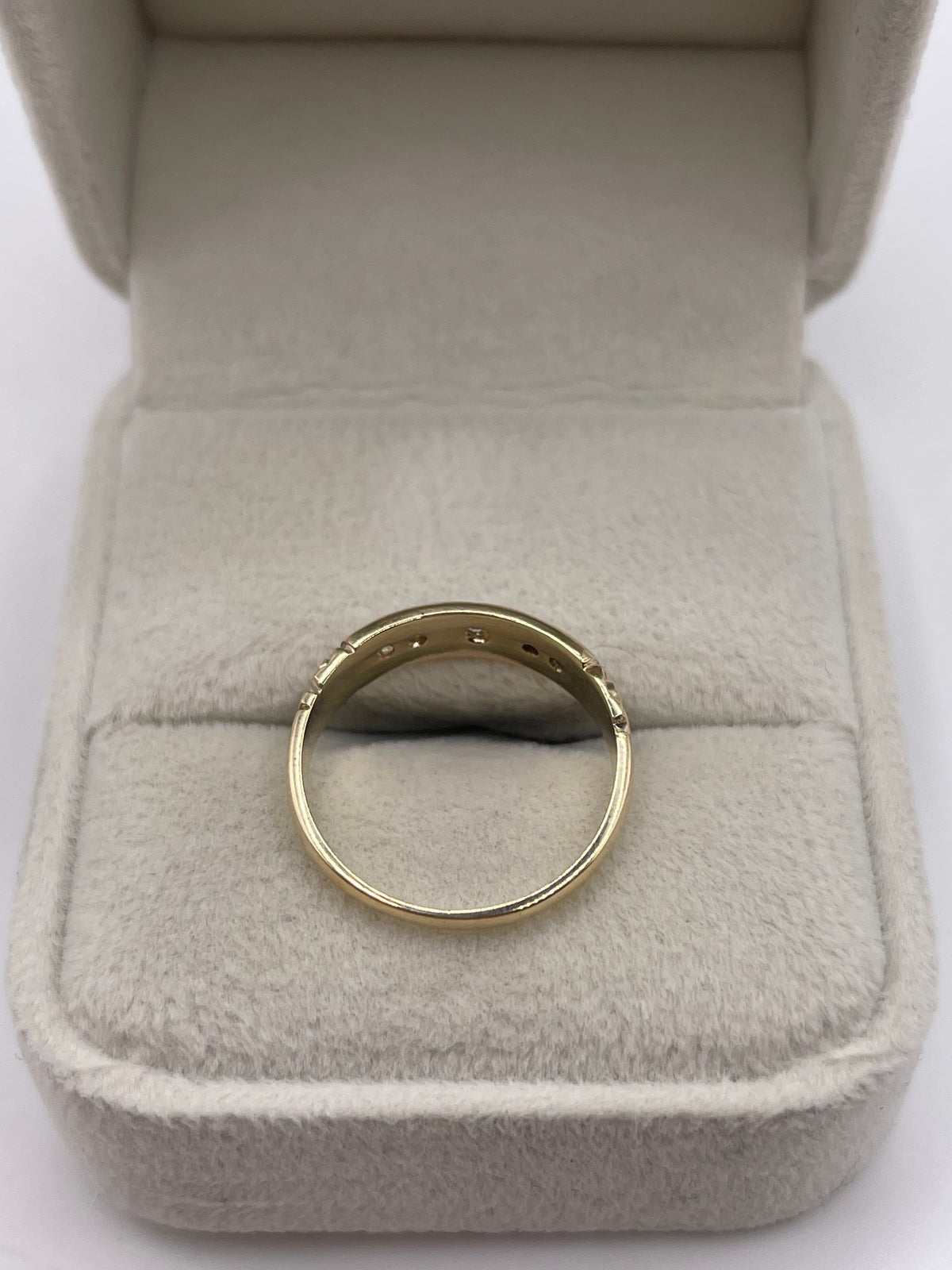 9ct gold topaz gypsy ring