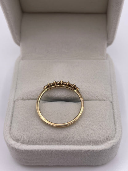 9ct gold diamond cluster ring