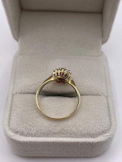 18ct gold ruby and diamond ring