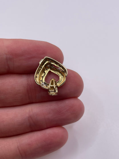 9ct gold diamond pendant